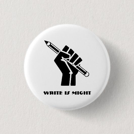 Badge Rond 2,50 Cm Écrire est une force (Devant)