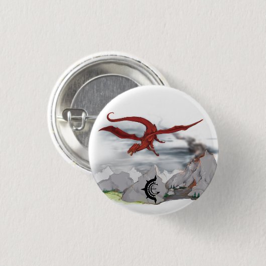 Badge Rond 2,50 Cm Écrire - Jaws of Flame Button (Devant & derrière)