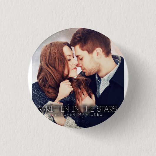 Badge Rond 2,50 Cm Écrit dans le bouton d'étoiles (Devant)