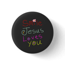 Écriture colorée « Souriez, Jésus vous aime »