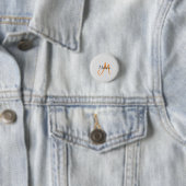 Badge Rond 2,50 Cm Écriture manuscrite moderne monogramme Nom initial (En situation)