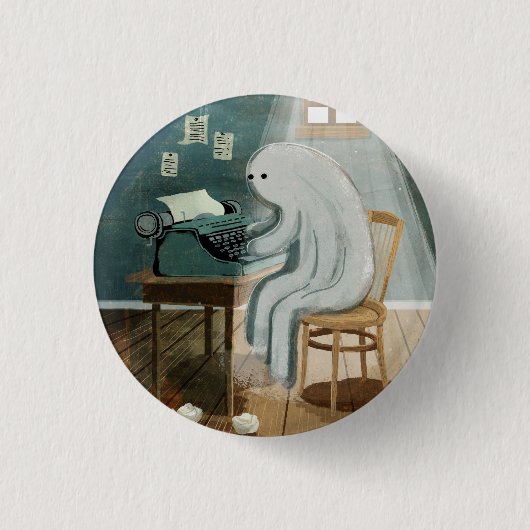 Badge Rond 2,50 Cm Écrivain fantôme (Devant)