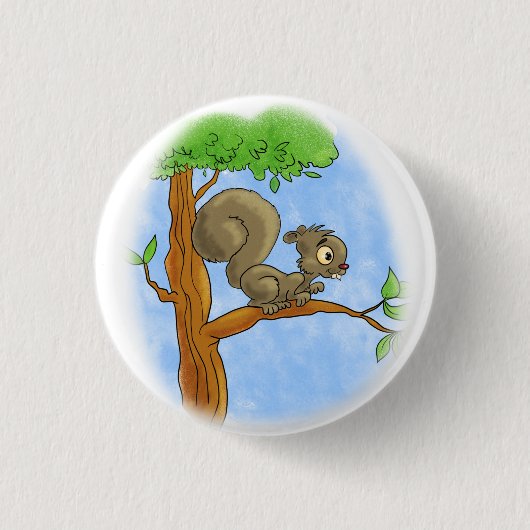 Badge Rond 2,50 Cm Écureuil doux (Devant)