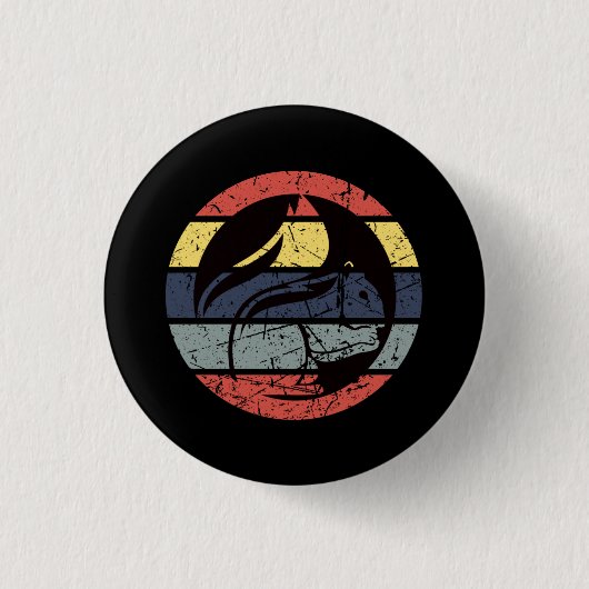Badge Rond 2,50 Cm Écureuil Rétro (Devant)