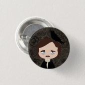 Badge Rond 2,50 Cm Edgar Allan Poe (Devant & derrière)