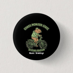 Badge Rond 2,50 Cm Édition de test de l'état du moniteur de chaos de