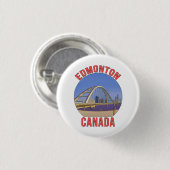 Badge Rond 2,50 Cm Edmonton Alberta Canada (Devant & derrière)