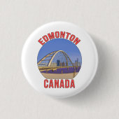 Badge Rond 2,50 Cm Edmonton Alberta Canada (Devant)