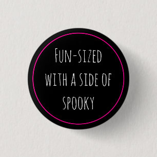 Badge Rond 2,50 Cm Éffrayant de taille amusante