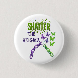 Badge Rond 2,50 Cm Effrayer la stigmatisation - Santé mentale