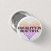 Badge Rond 2,50 Cm Égalité cardiaque (Devant & derrière)