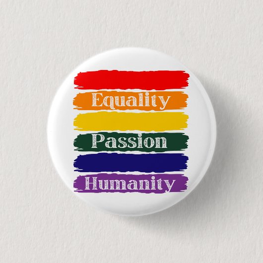 Badge Rond 2,50 Cm Égalité, passionnée, humanité (Devant)