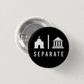 Badge Rond 2,50 Cm Église et État séparés (Devant & derrière)
