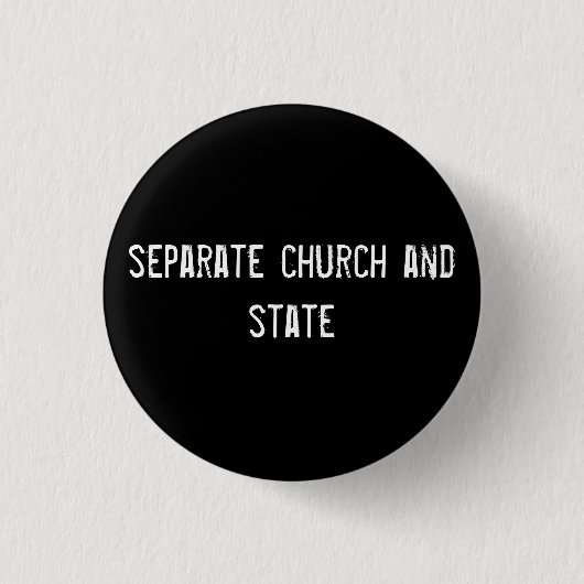 Badge Rond 2,50 Cm église et état séparés (Devant)