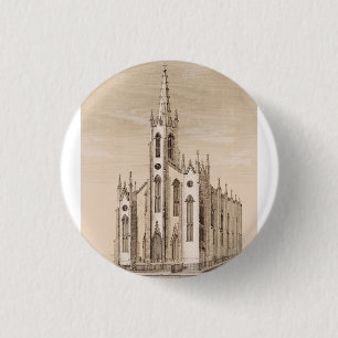 Badge Rond 2,50 Cm Église Saint-Nicolas à New York City