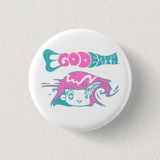 Badge Rond 2,50 Cm Ego Death (Devant)