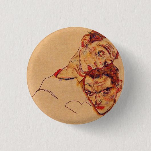 Badge Rond 2,50 Cm Egon Schiele - double autoportrait (Devant)
