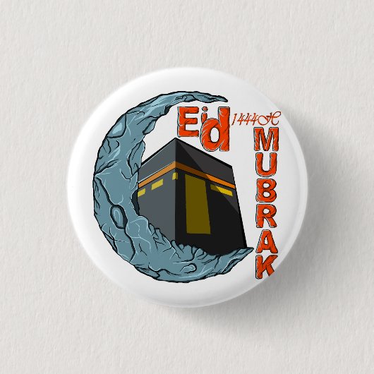 Badge Rond 2,50 Cm Eid moubarak (Devant)