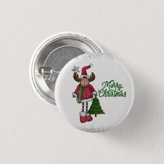 Badge Rond 2,50 Cm Elch (Devant & derrière)