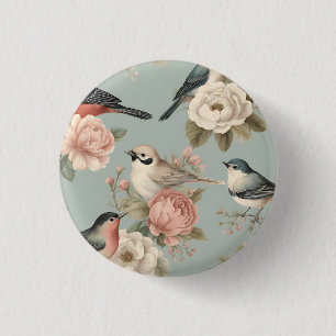Badge Rond 2,50 Cm Elégant Chic Cottagecore Vintage Shabby Floral