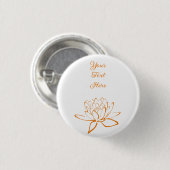 Badge Rond 2,50 Cm Élégant Lotus Flower Custom (Devant & derrière)