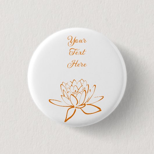 Badge Rond 2,50 Cm Élégant Lotus Flower Custom (Devant)