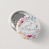 Badge Rond 2,50 Cm Élégant Mariage marié | Bouton d'épingle (Devant & derrière)