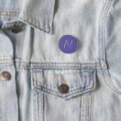 Badge Rond 2,50 Cm Élégant Moderne Monogramme de Nom Propre (En situation)
