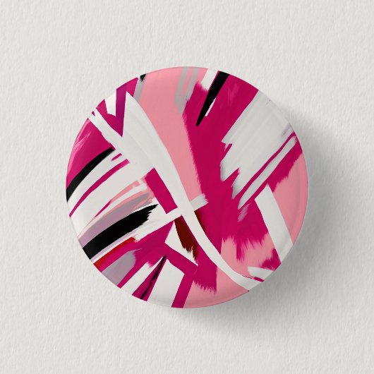 Badge Rond 2,50 Cm Élégant rose et blanc motif (Devant)