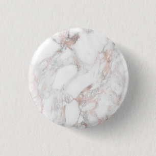 Badge Rond 2,50 Cm Élégant Rose  or marbre Modèle blanc personnalisé