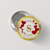 Badge Rond 2,50 Cm Élégant Valentines, Amour, Mariage d'anniversaire (Devant & derrière)