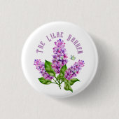 Badge Rond 2,50 Cm Élégante branche lilas aquarelle (Devant)
