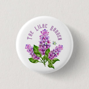 Badge Rond 2,50 Cm Élégante branche lilas aquarelle