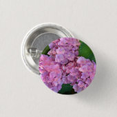 Badge Rond 2,50 Cm Élégante et rustique Hortensia Hydrangea macrophyl (Devant & derrière)