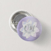 Badge Rond 2,50 Cm Élégante Lavande Lotus OM (Devant & derrière)