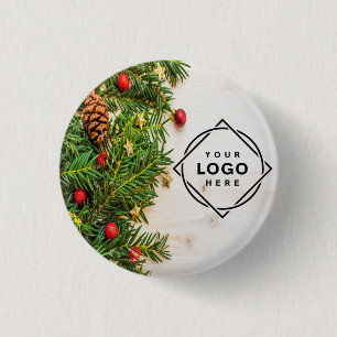 Badge Rond 2,50 Cm élégante photo personnalisée de noël