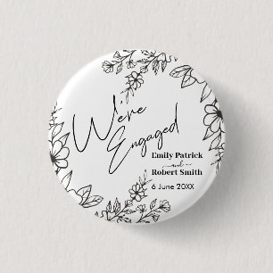 Badge Rond 2,50 Cm Élégante typographie nous sommes engagés