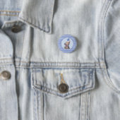 Badge Rond 2,50 Cm Éléphant avec papillon (En situation)