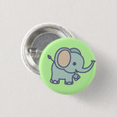 Badge Rond 2,50 Cm Eléphant Bébé mignon (Devant & derrière)
