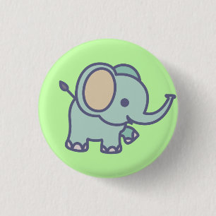 Badge Rond 2,50 Cm Eléphant Bébé mignon