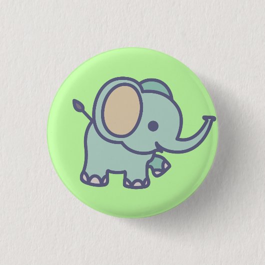 Badge Rond 2,50 Cm Eléphant Bébé mignon (Devant)
