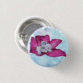 Badge Rond 2,50 Cm Éléphant en fleurs (Devant & derrière)