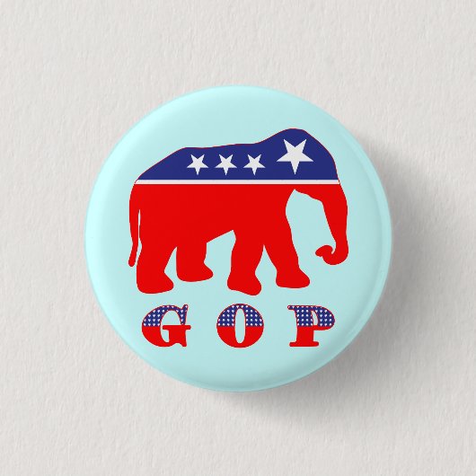 Badge Rond 2,50 Cm Eléphant GOP modernisé (Devant)