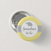 Badge Rond 2,50 Cm Élévation Bébé Jaune Grand-mère Éléphant (Devant & derrière)