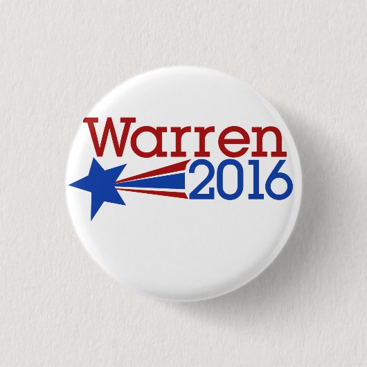 Badge Rond 2,50 Cm Elizabeth warren 2016 (Devant)