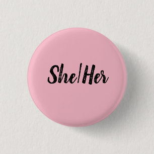 Badge Rond 2,50 Cm Elle/elle