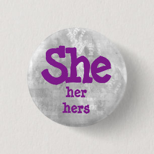Badge Rond 2,50 Cm Elle, elle, ses pronounouns