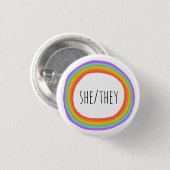Badge Rond 2,50 Cm ELLE/ELLES Prononononononononononononononononour a (Devant & derrière)