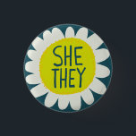 Badge Rond 2,50 Cm ELLE / ILS Pronononouns Fierté Fleur Poignée<br><div class="desc">Décorez votre tenue avec ce bouton d'art cool. Ça fait un grand cadeau ! Vous pouvez le customiser et ajouter du texte. Consultez ma boutique pour plus de couleurs et de motifs ! Faites-moi savoir si vous aimeriez quelque chose de personnalisé aussi.</div>