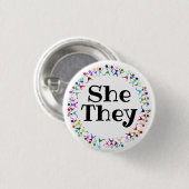 Badge Rond 2,50 Cm Elle Pronounounounounounes in Human Figures Circle (Devant & derrière)